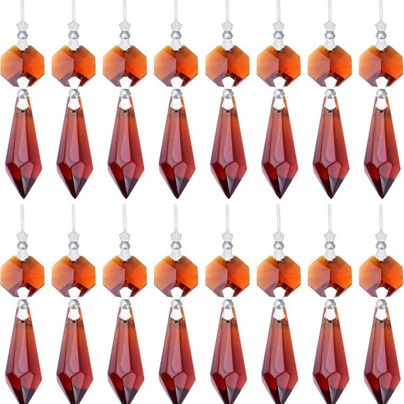 20pcs Crystal Icicle Prisms Chandelier Replacement Drop Pendants Octagon Crystal - Picture 1 of 7